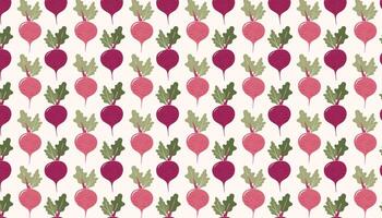 Beetroot pattern. Vegetable background. illustration. vector