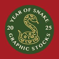 The year of snake graphic stocks vector