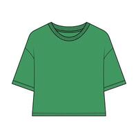 A green t - shirt with a white background vector