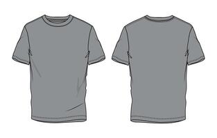 A gray t - shirt template on a white background vector