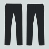 Two black pants on a gray background vector