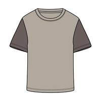A t - shirt with a gray and brown color scheme vector