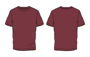 A maroon t - shirt with a white background vector
