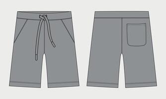 A pair of gray sweatpants with a drawstring vector