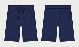 A pair of navy sweatpants with a drawstring vector
