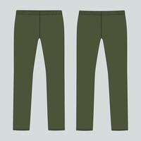 Two pairs of green pants, one on each side vector