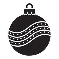 Christmas Ornament Silhouette with Elegant Wavy Design vector