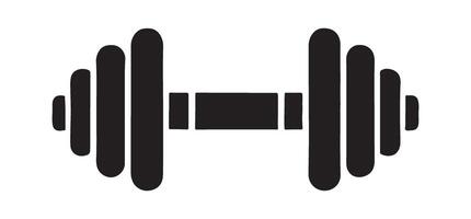 Dumbbell Weight Icon Simple Silhouette Design vector