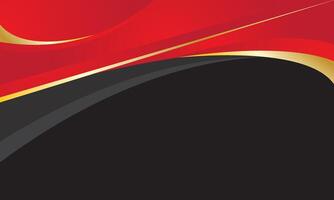 Abstract Golden Red Black Background Template Design vector