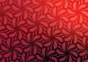 Red dark flower pattern gradient background vector