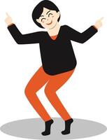 Man Dancing Character with Casual Clothes vector