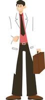 Man Doctor Character Holding Bag vector