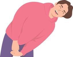 Man Laughing Illustration on White Background vector