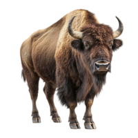 an image of a bison on a transparent background png
