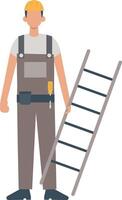Handyman Carrying Ladder vector