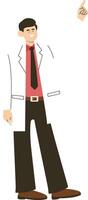 Professional Doctor with Happy Expression vector