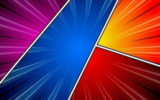 Blank colorful comic abstract background template. vector