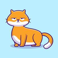 Cute Lazy Cat Cartoon vector