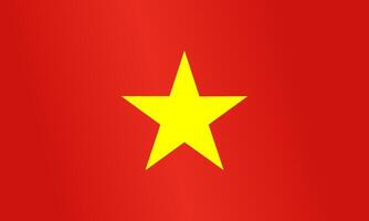 Vietnam flag. Yellow star on red background vector