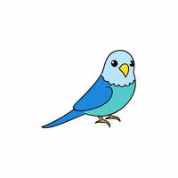 Minimalist Budgerigar Bird Clip Art Illustration Perfect for Digital and Print Projects vector