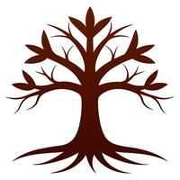Tree Silhouette Illustration Featuring Minimalist Design vector