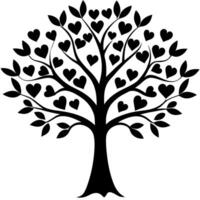 Beautiful Tree Silhouette Illustration for Nature Inspired Projects vector