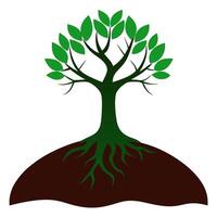 Simple and Elegant Green Tree Logo Illustration for Eco Projects vector