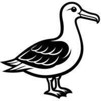 Simple Duck and Bird Silhouette for Nature Inspired Projects vector