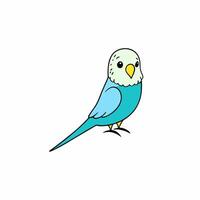 Unique Minimalist Budgerigar Bird Clip Art for Digital Use and Printing vector