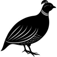Quail Bird Silhouette Design for Unique and Artistic Wildlife Themed Projects vector