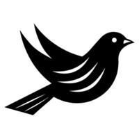 Simple Bird Logo Silhouette Design Perfect for Logos and Branding vector