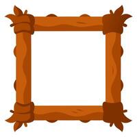 Simple Wooden Frame with a Natural Touch for Picture Framing vector