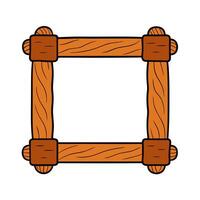 Wooden Frame with Elegant Border for Artwork or Picture Display vector