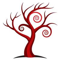 Beautiful Winter Tree Clip Art with Snowy Branches for Seasonal Graphics vector