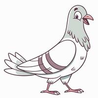 Unique Pigeon Illustration for Bird and Wildlife Art Projects vector