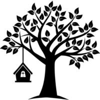 Artistic Tree Silhouette for Design and Decoration Projects vector