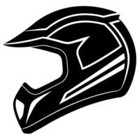 Motorcycle Helmet Silhouette for Use in Digital and Print Designs vector