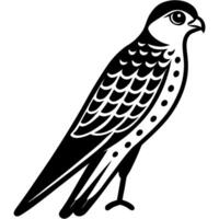 Minimalist Kestrel Bird Silhouette Illustration for Art and Design Projects vector