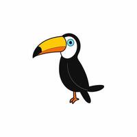 Simple Toucan Bird Illustration for Fun and Playful Designs vector