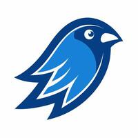 Simple Blue Bird Symbol Logo Ideal for Nature Based Business and Creative Branding vector