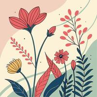 Digital Abstract Floral Pattern for Bold, Nature-Inspired Artwork and Designs vector