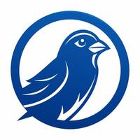 Modern Blue Bird Logo Design Abstract Style for Your Company or Personal Branding vector