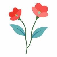 Minimalist Leschenaultia Flower Art for Creative Projects vector