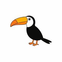 Fun and Simple Toucan Cartoon Design Ideal for Nature-Inspired Creations vector