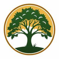 Tree in Circle Logo Illustration for Branding and Design vector
