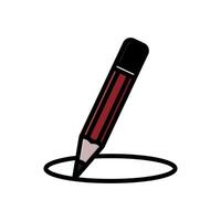 pencil icon design template elegant style art vector