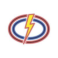 lightning bolt icon design template elegant style art vector