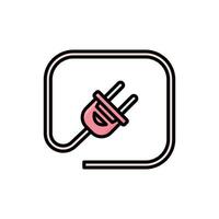 plug icon design template elegant style art vector