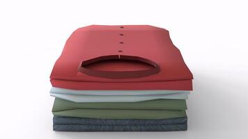 folded clothes with white background photo