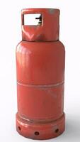 Flammable Gas Cylinder with white background photo